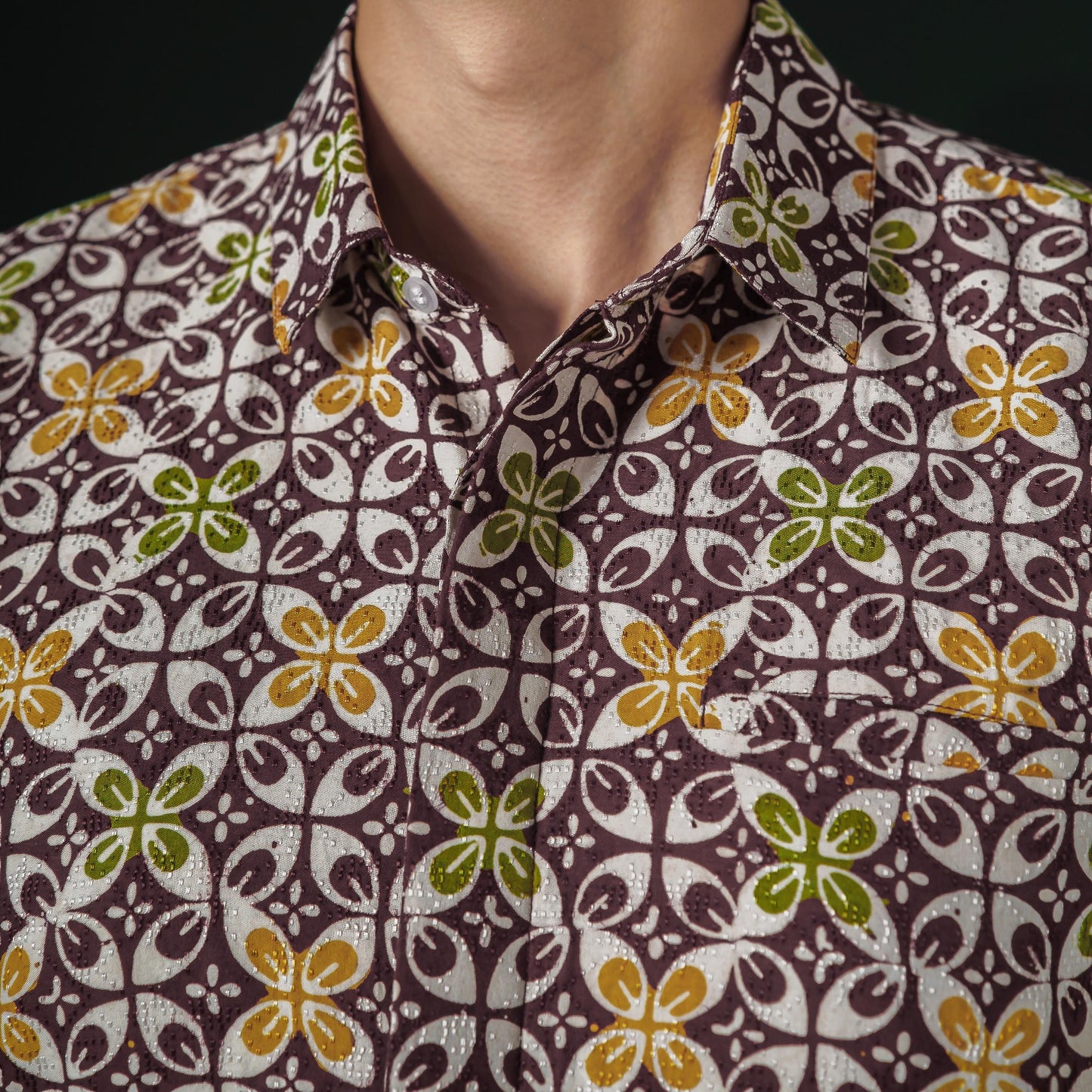 Rakawu - Mandalas Premium Men's Short Sleeve Batik Shirt