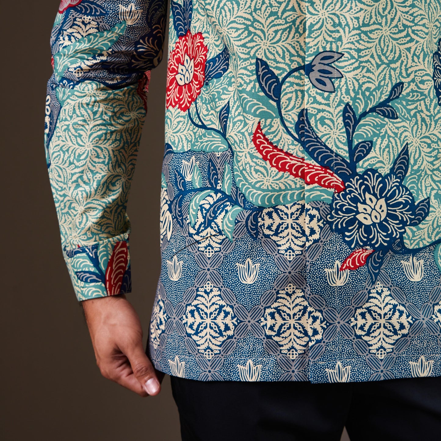 Blazur - Mandalas Premium Men's Long Sleeve Batik Shirt