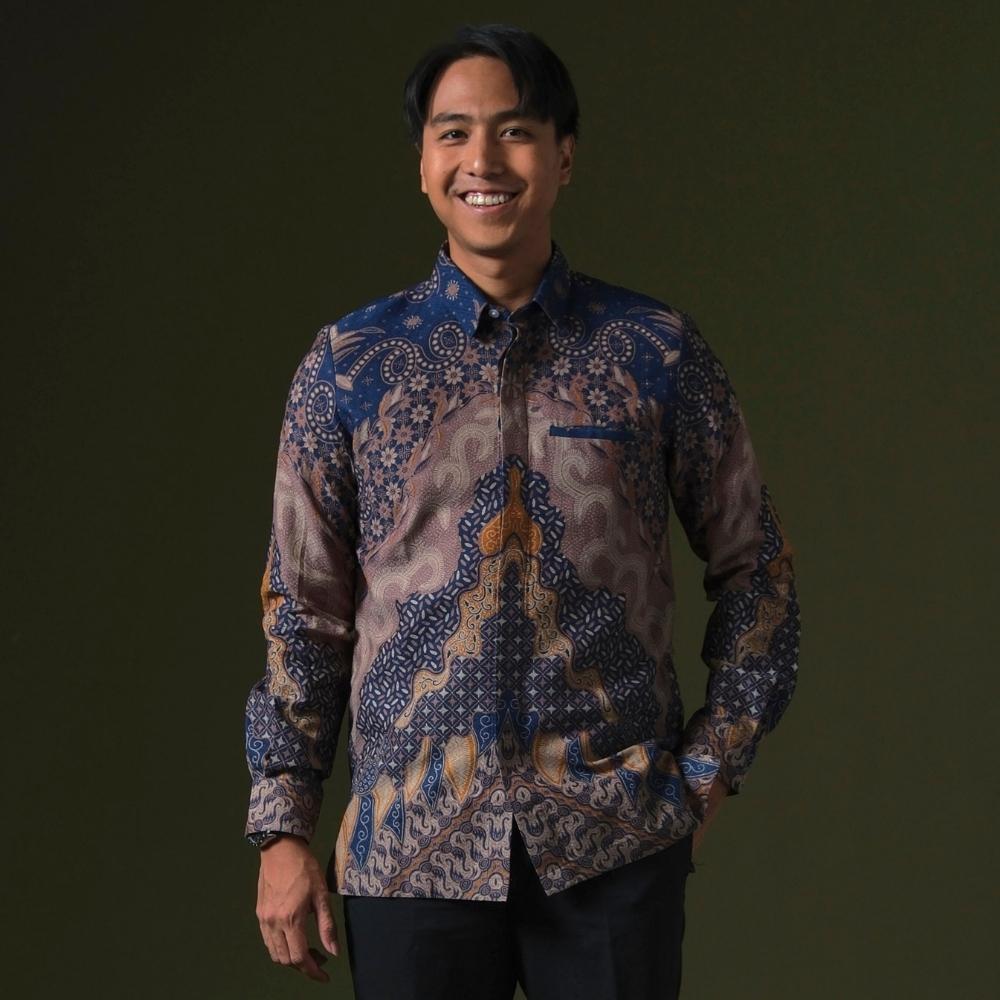 Penerasi - Mandalas Premium Men's Long Sleeve Batik Shirt
