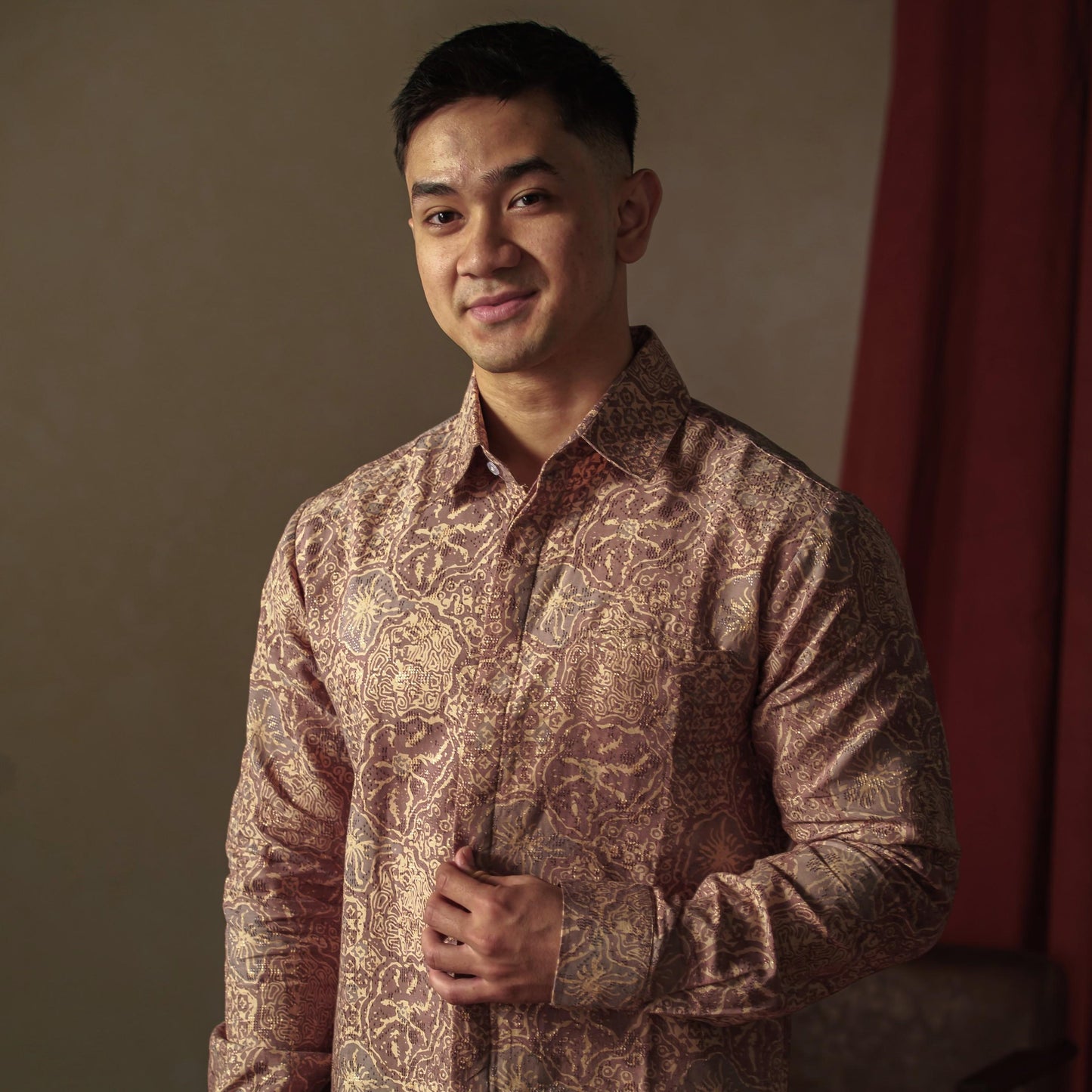 Mazen - Mandalas Premium Men's Long Sleeve Batik Shirt