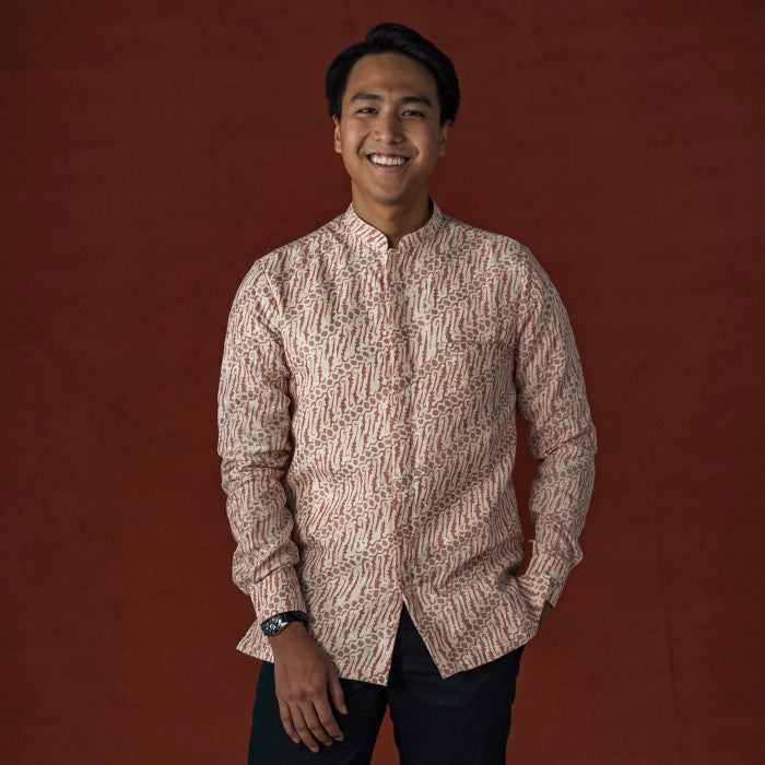 Yassir - Mandalas Koko Premium Men's Long Sleeve Batik Shirt