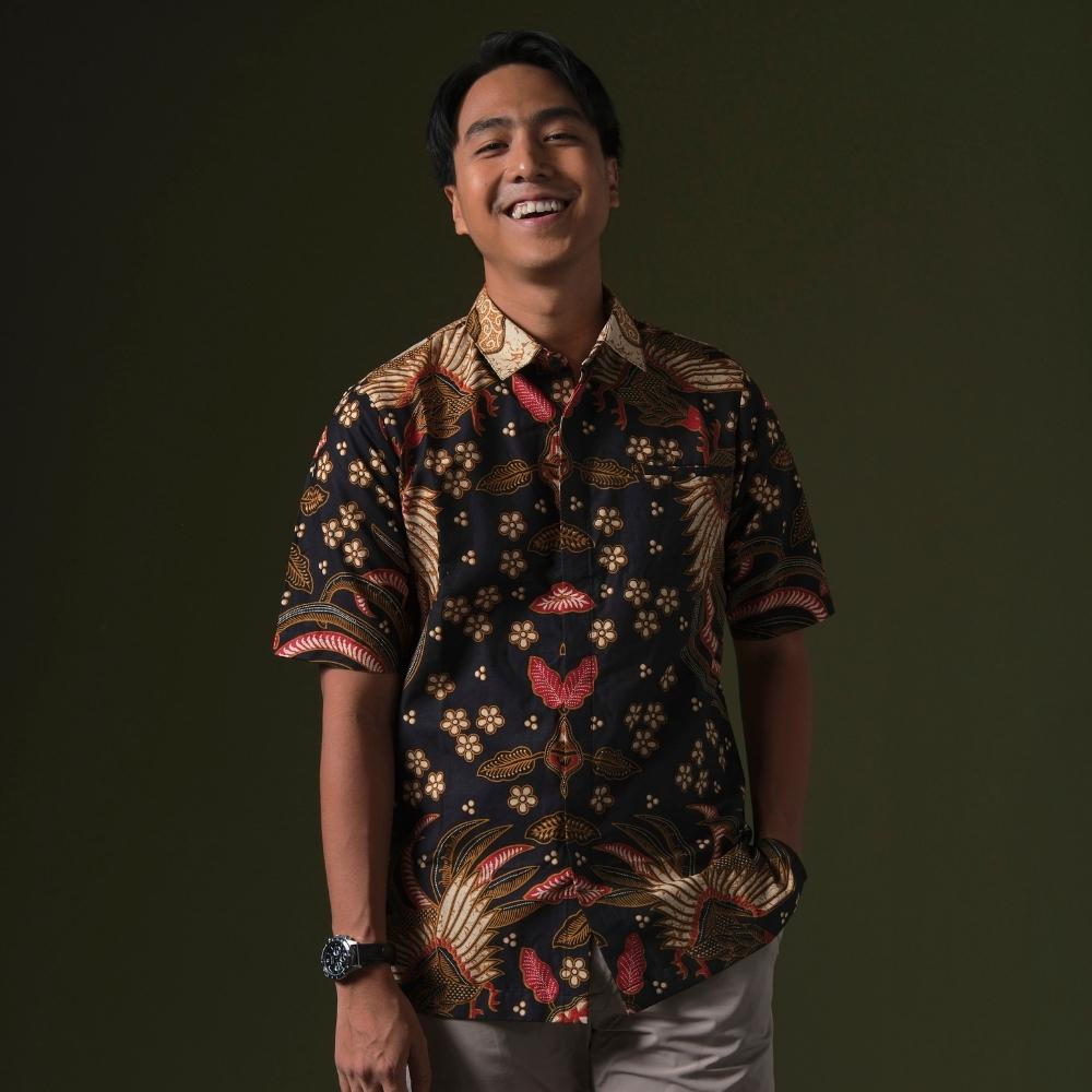 Simatam - Mandalas Premium Men's Short Sleeve Batik Shirt