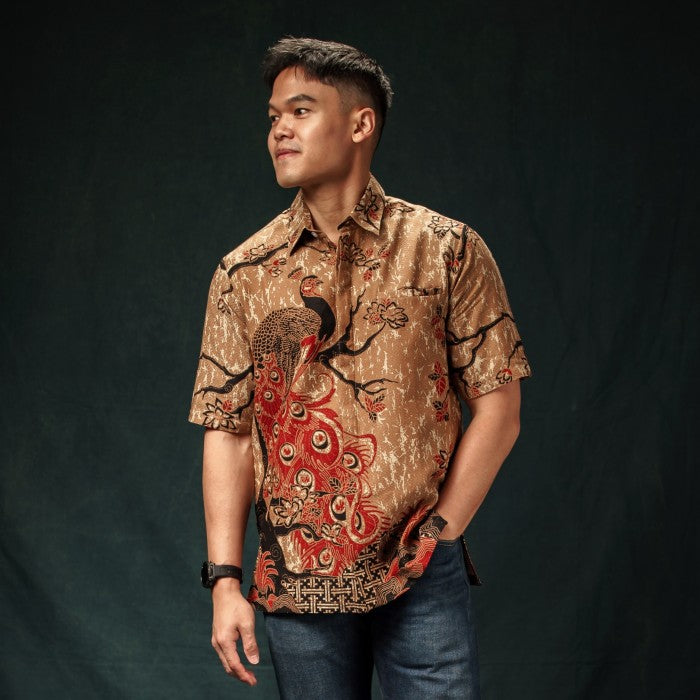 Baratit - Mandalas Men's Short Sleeve Batik Shirt