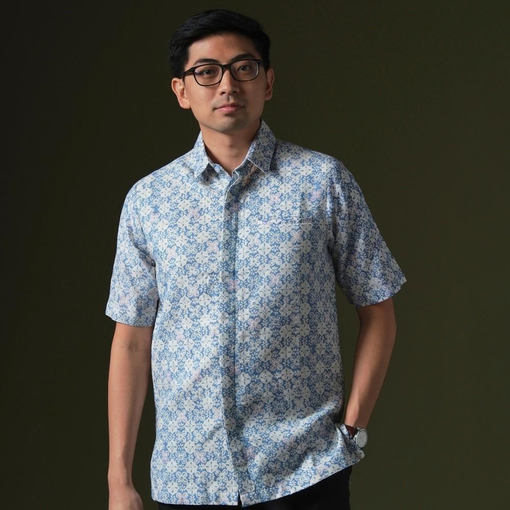 Ngatih - Mandalas Premium Men's Short Sleeve Batik Shirt