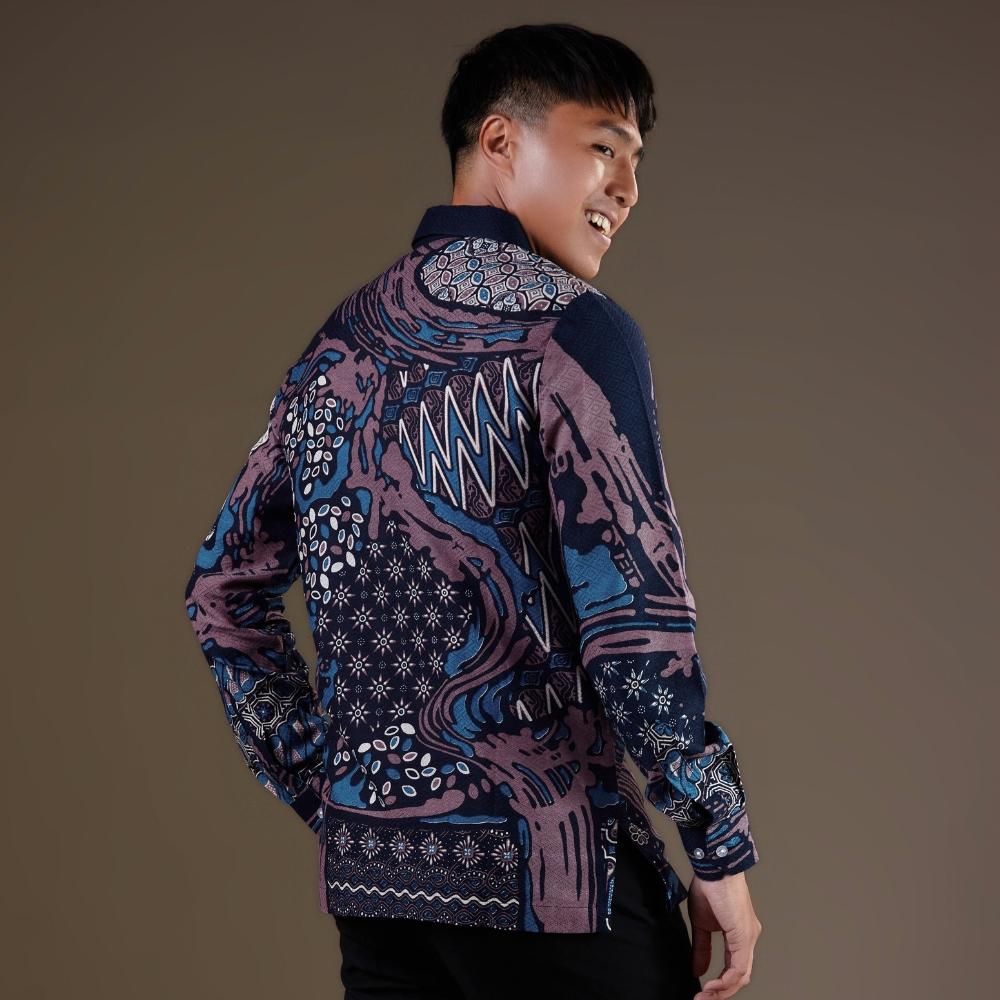 Spirula - Mandalas Premium Men's Long Sleeve Batik Shirt