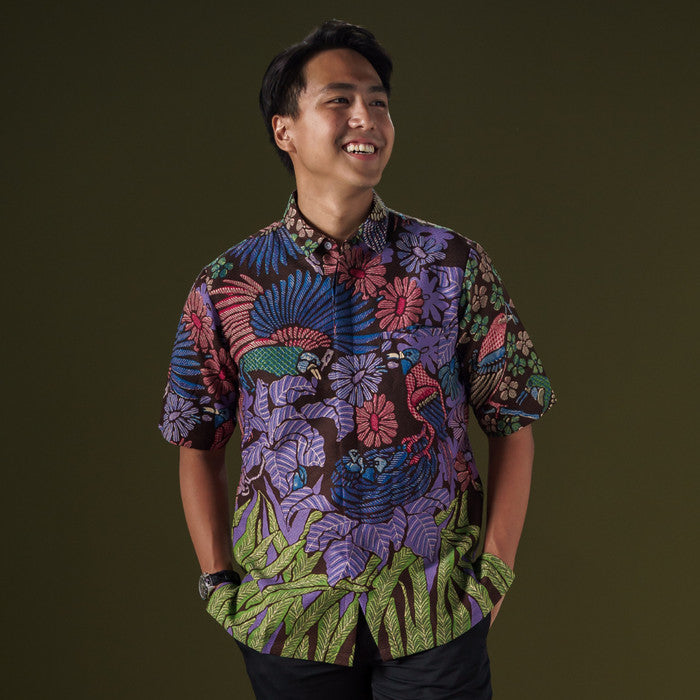 Rangni - Mandalas Premium Men's Short Sleeve Batik Shirt