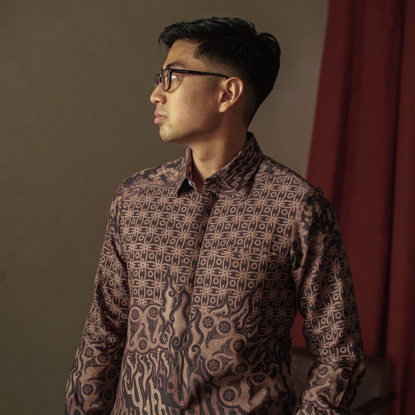 Yala - Mandalas Premium Men's Long Sleeve Batik Shirt