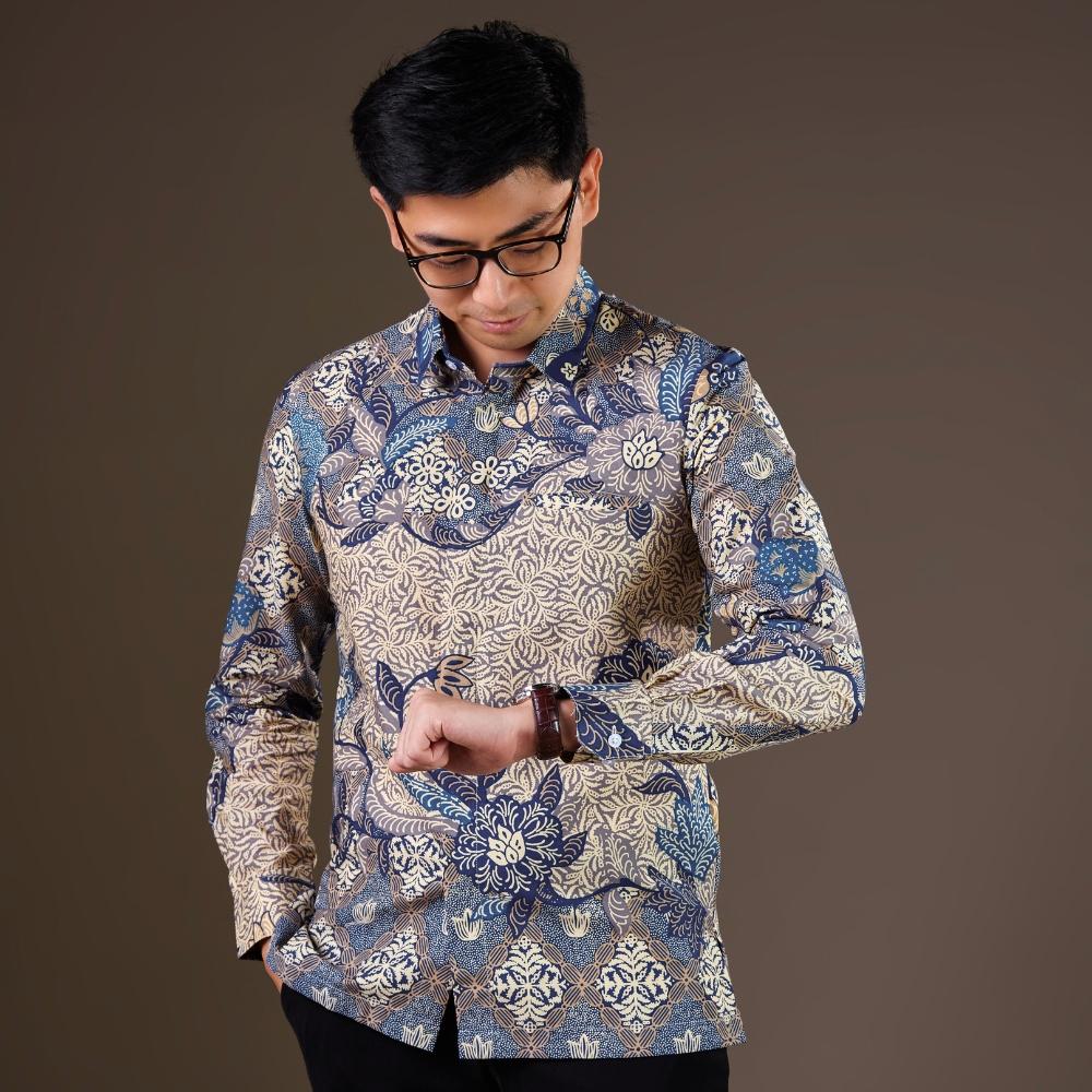 Blater - Mandalas Premium Men's Long Sleeve Batik Shirt