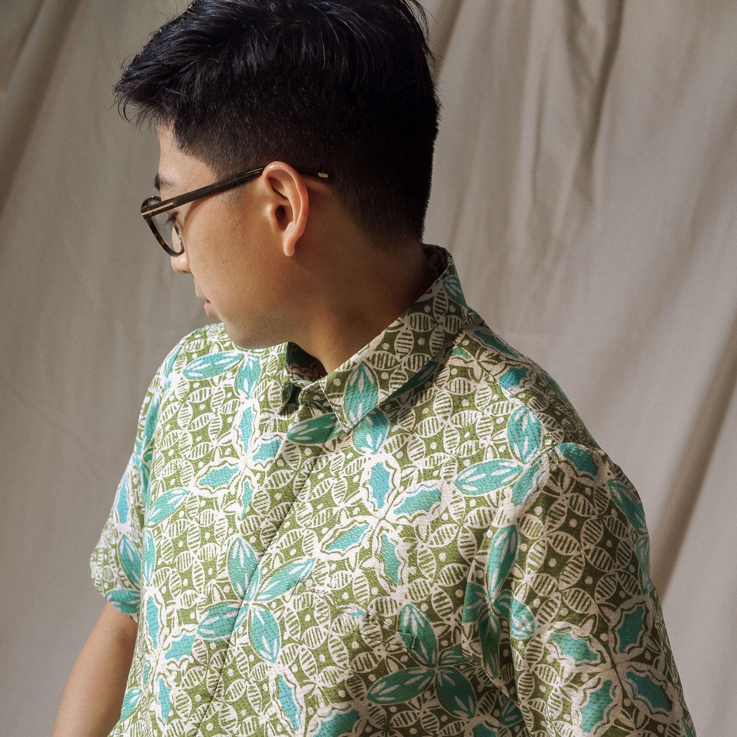 Kambodi - Mandalas Premium Men's Short Sleeve Batik Shirt
