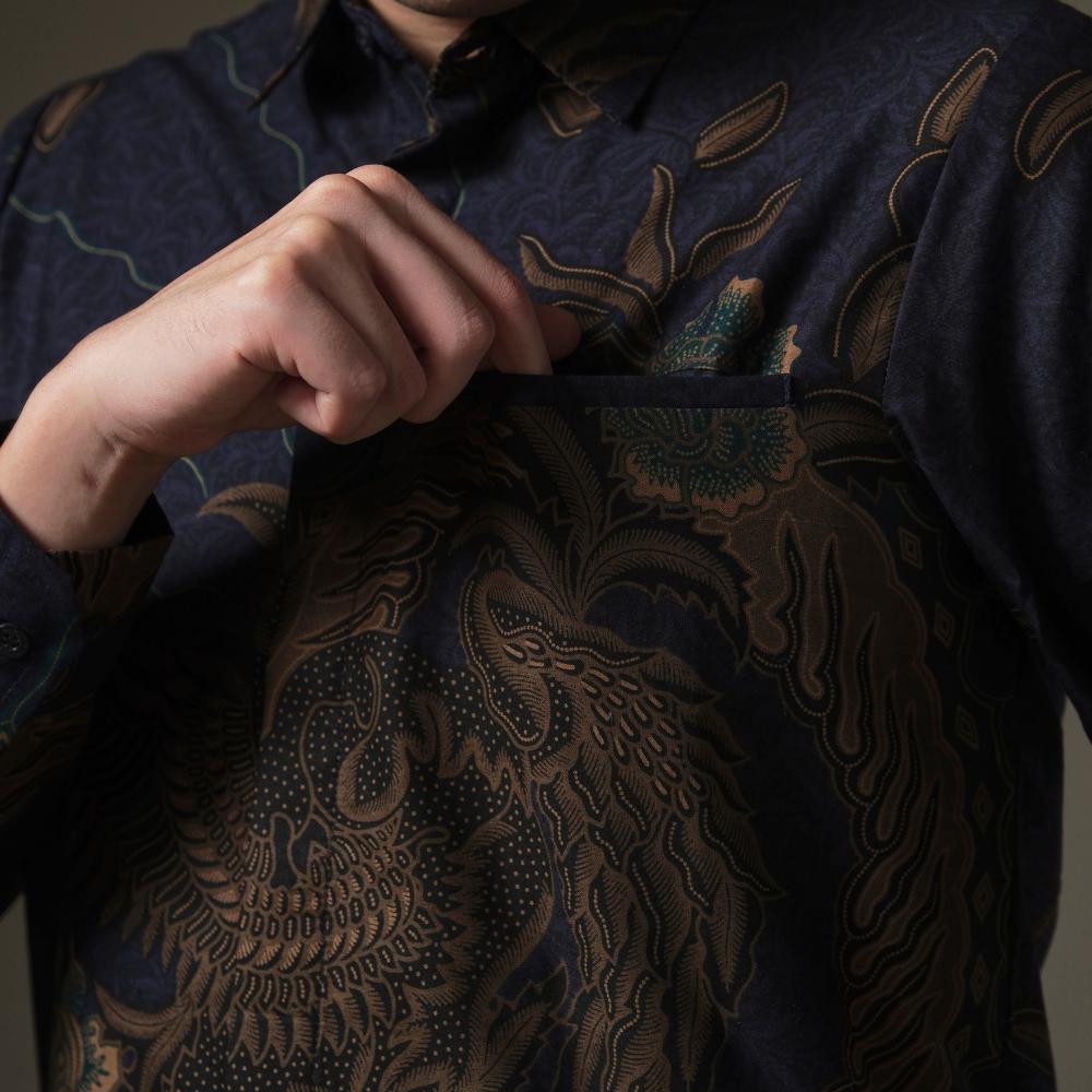 Grandavi - Mandalas Premium Men's Long Sleeve Batik Shirt