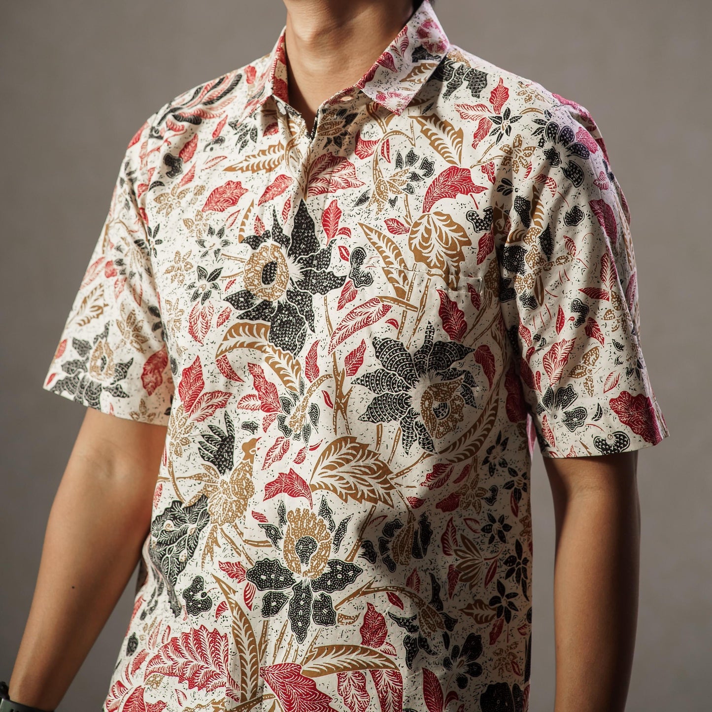 Nutama - Mandalas Premium Men's Short Sleeve Batik Shirt