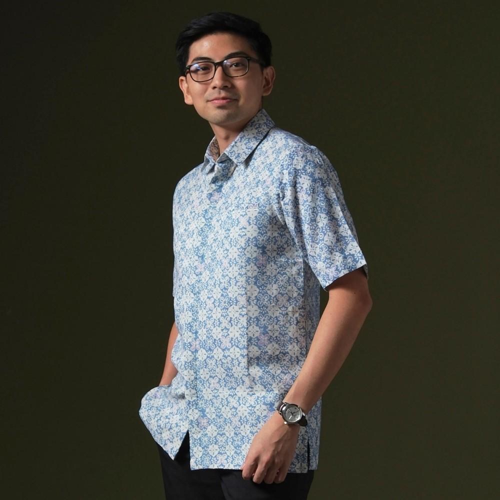 Ngatih - Mandalas Premium Men's Short Sleeve Batik Shirt