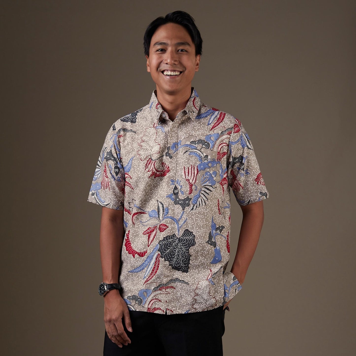 Canaria - Mandalas Kemeja Batik Pria Premium Lengan Pendek