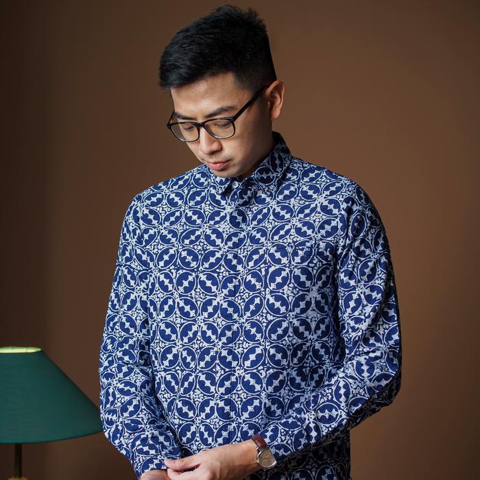 Lavite - Mandalas Premium Men's Long Sleeve Batik Shirt