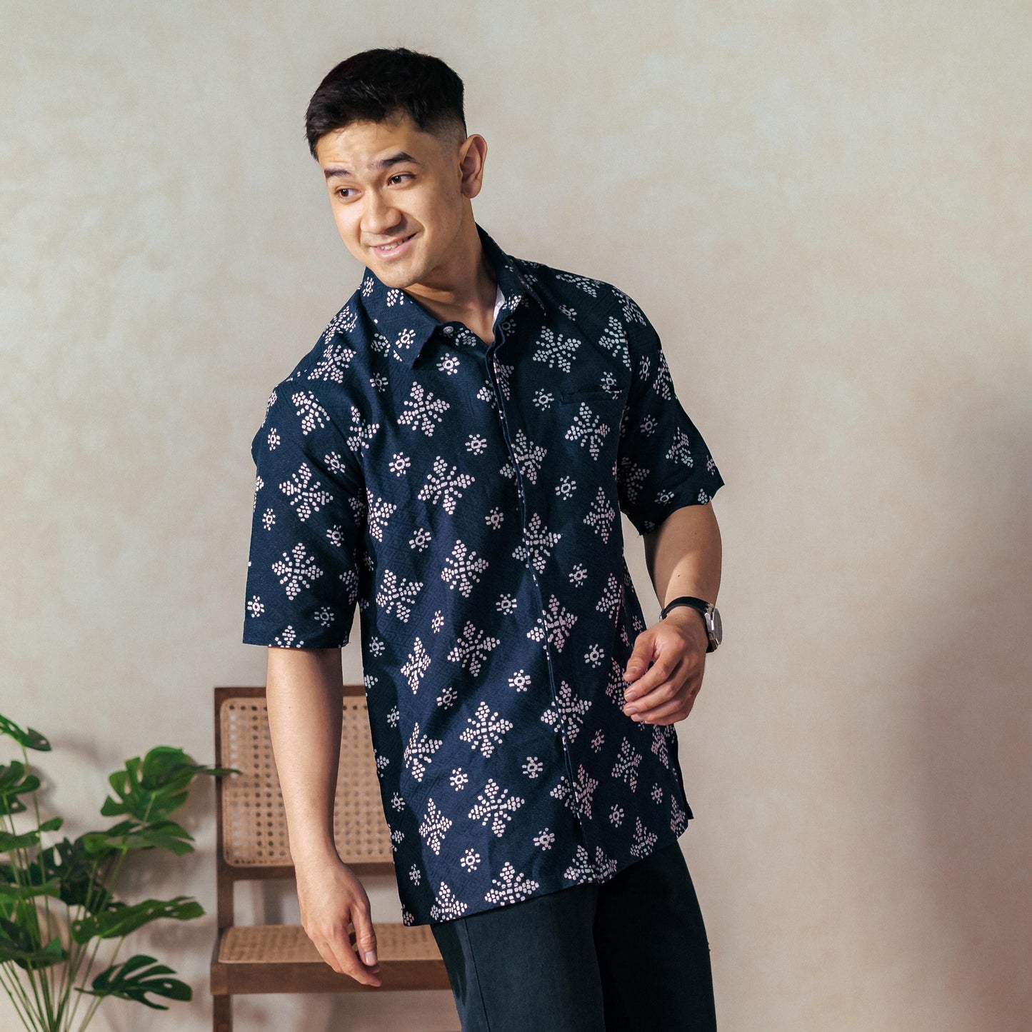 Polar - Mandalas Premium Men's Short Sleeve Batik Shirt