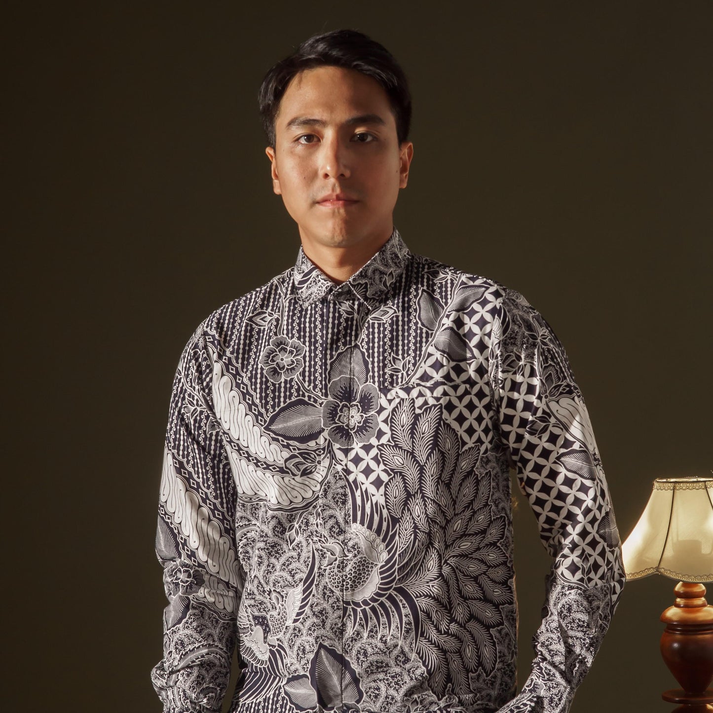 Rajawali - Mandalas Premium Men's Long Sleeve Batik Shirt