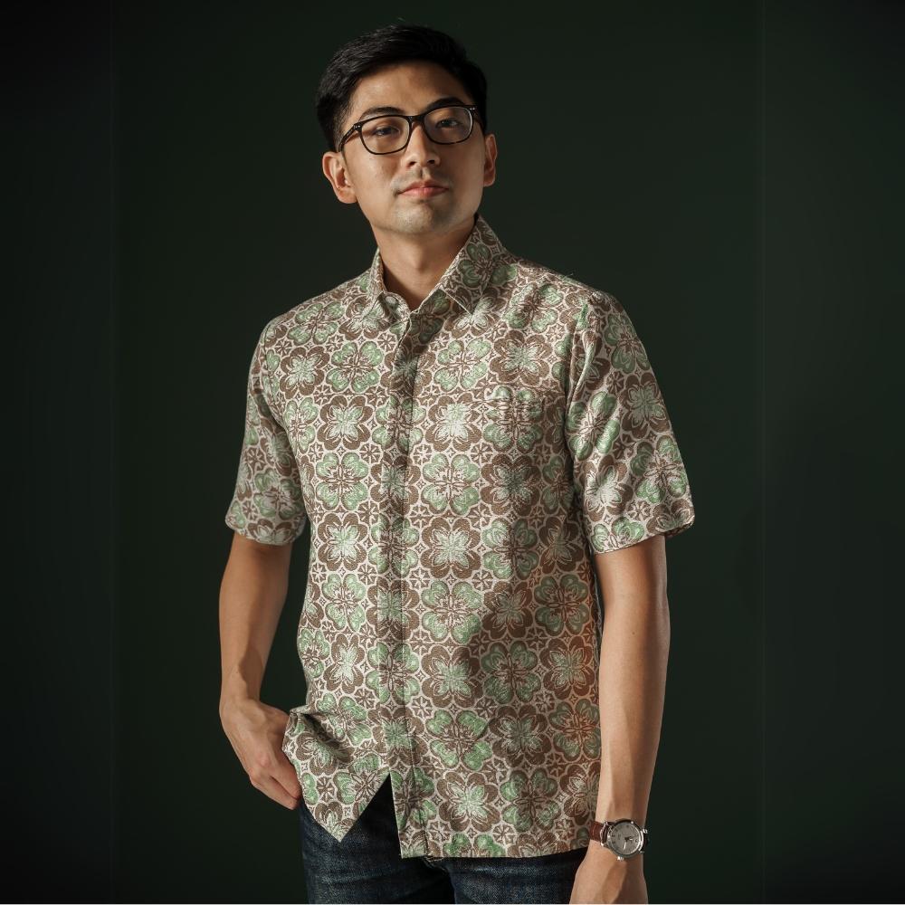 Ranium - Mandalas Premium Men's Short Sleeve Batik Shirt