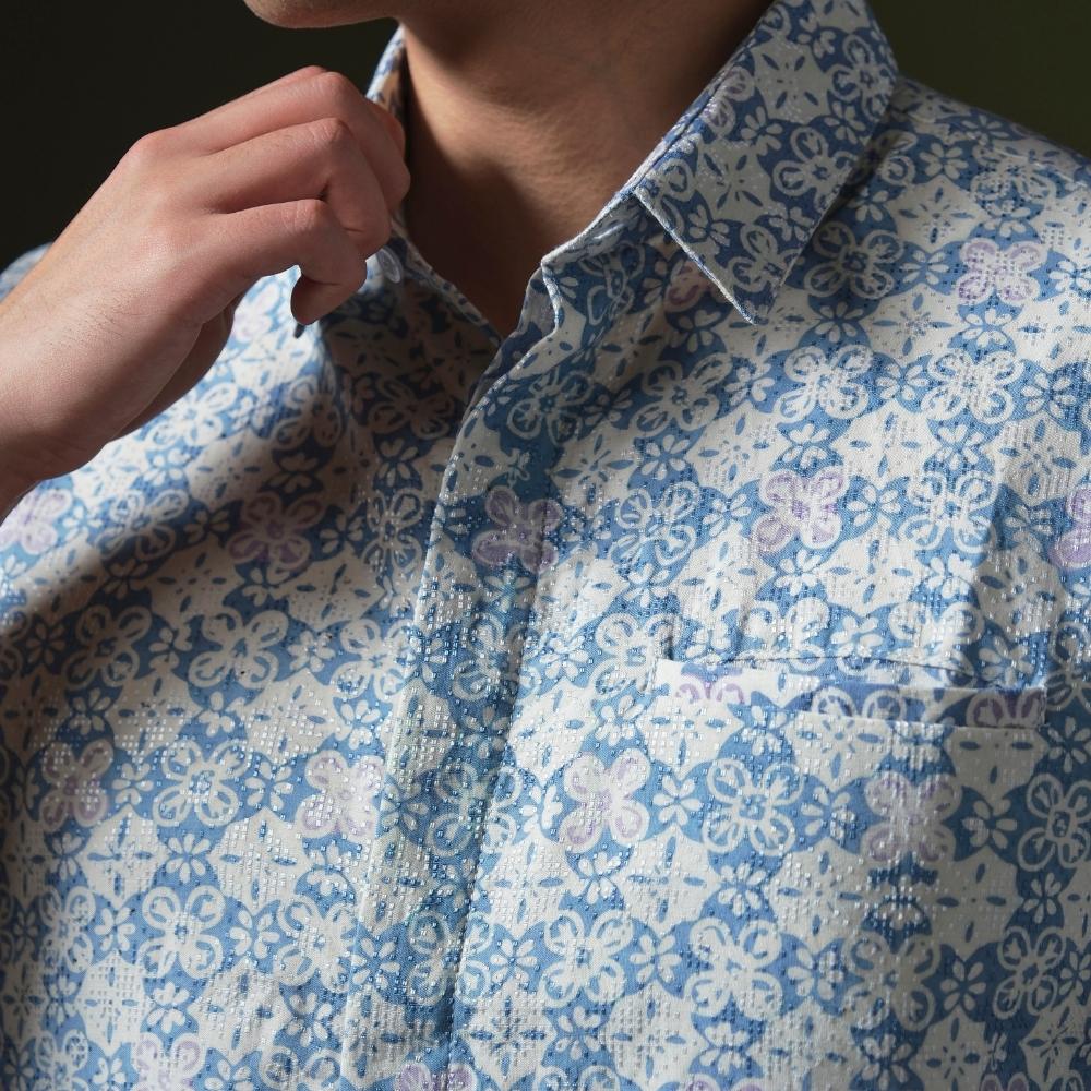 Ngatih - Mandalas Premium Men's Short Sleeve Batik Shirt
