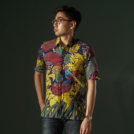 Rangbu - Mandalas Kemeja Batik Pria Premium Lengan Pendek