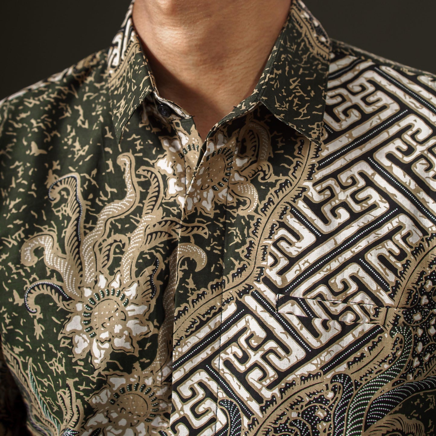 Rejowina - Mandalas Premium Men's Long Sleeve Batik Shirt