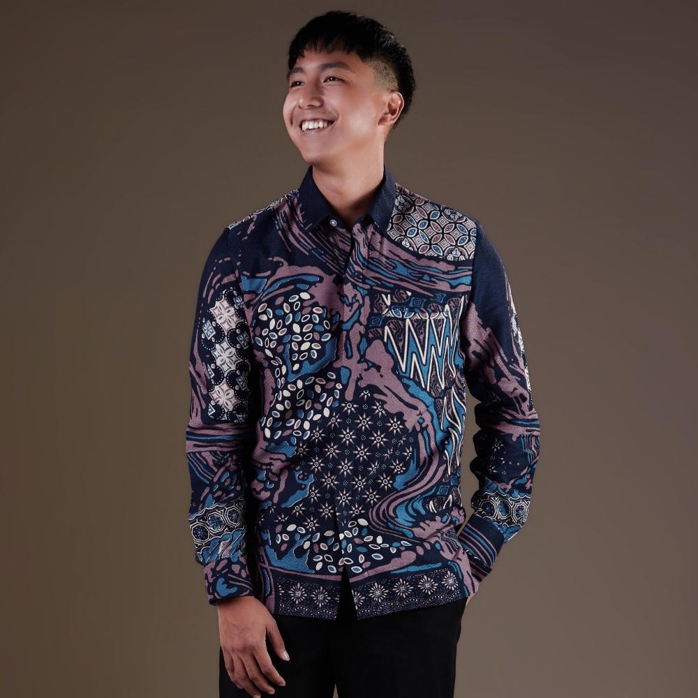 Spirula - Mandalas Premium Men's Long Sleeve Batik Shirt