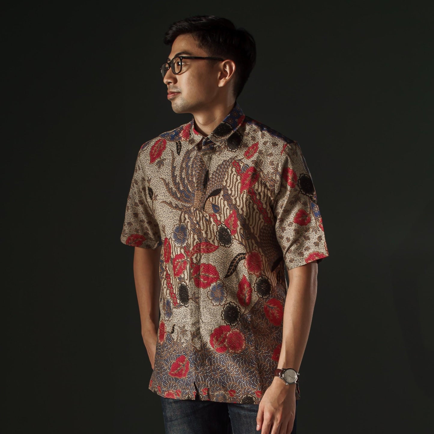 Puspagal - Mandalas Premium Men's Short Sleeve Batik Shirt