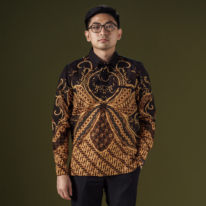 Suri - Mandalas Premium Men's Long Sleeve Batik Shirt