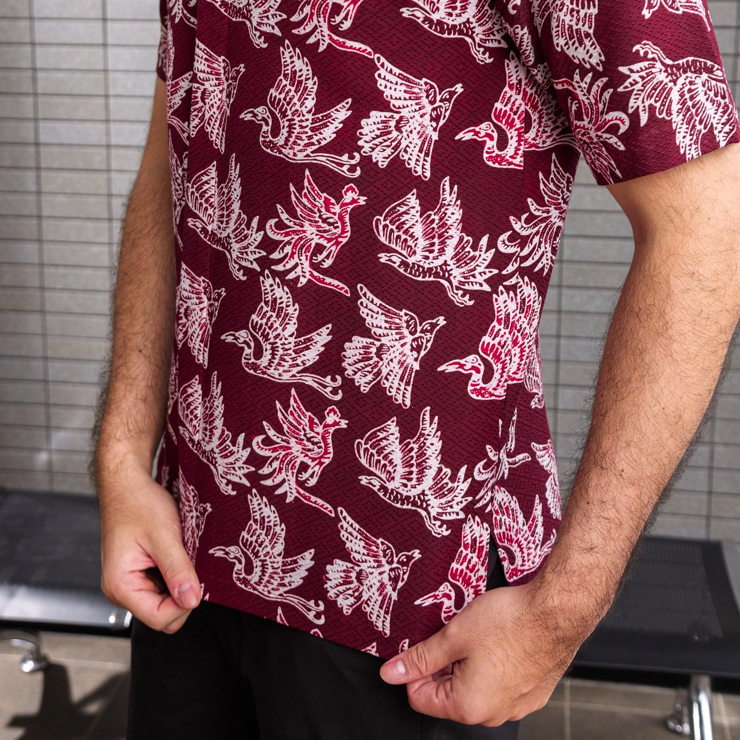 Heron - Mandalas Kemeja Batik Pria Premium Lengan Pendek