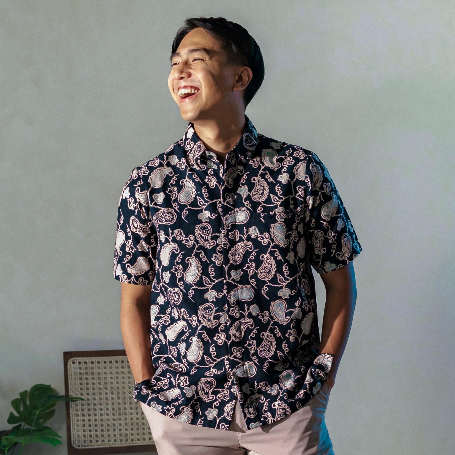 Butasaka - Mandalas Premium Men's Short Sleeve Batik Shirt