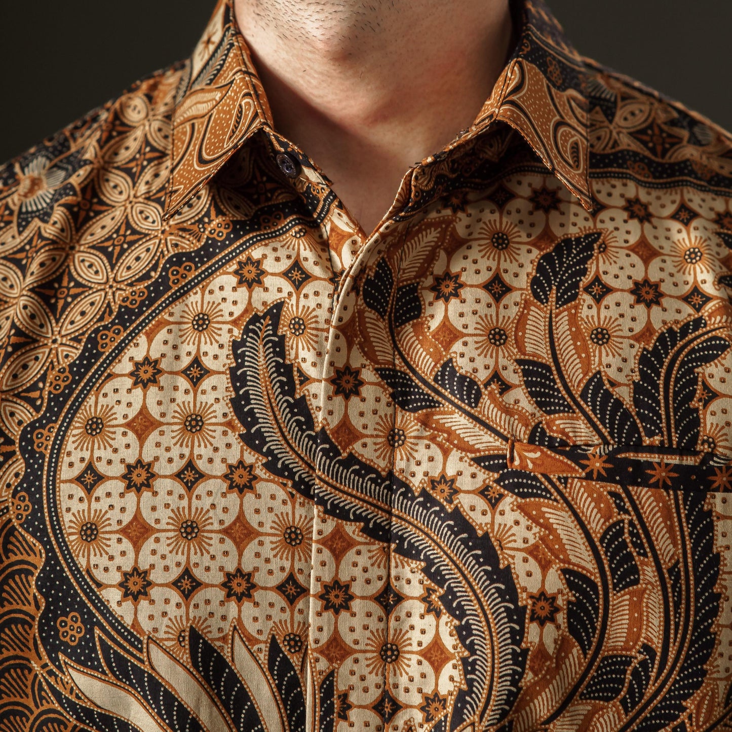 Meila - Mandalas Premium Men's Long Sleeve Batik Shirt