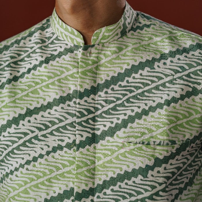 Daffa - Mandalas Koko Premium Men's Short Sleeve Batik Shirt
