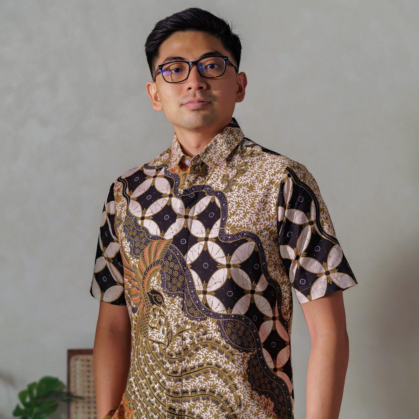 Bimosari - Mandalas Premium Men's Short Sleeve Batik Shirt