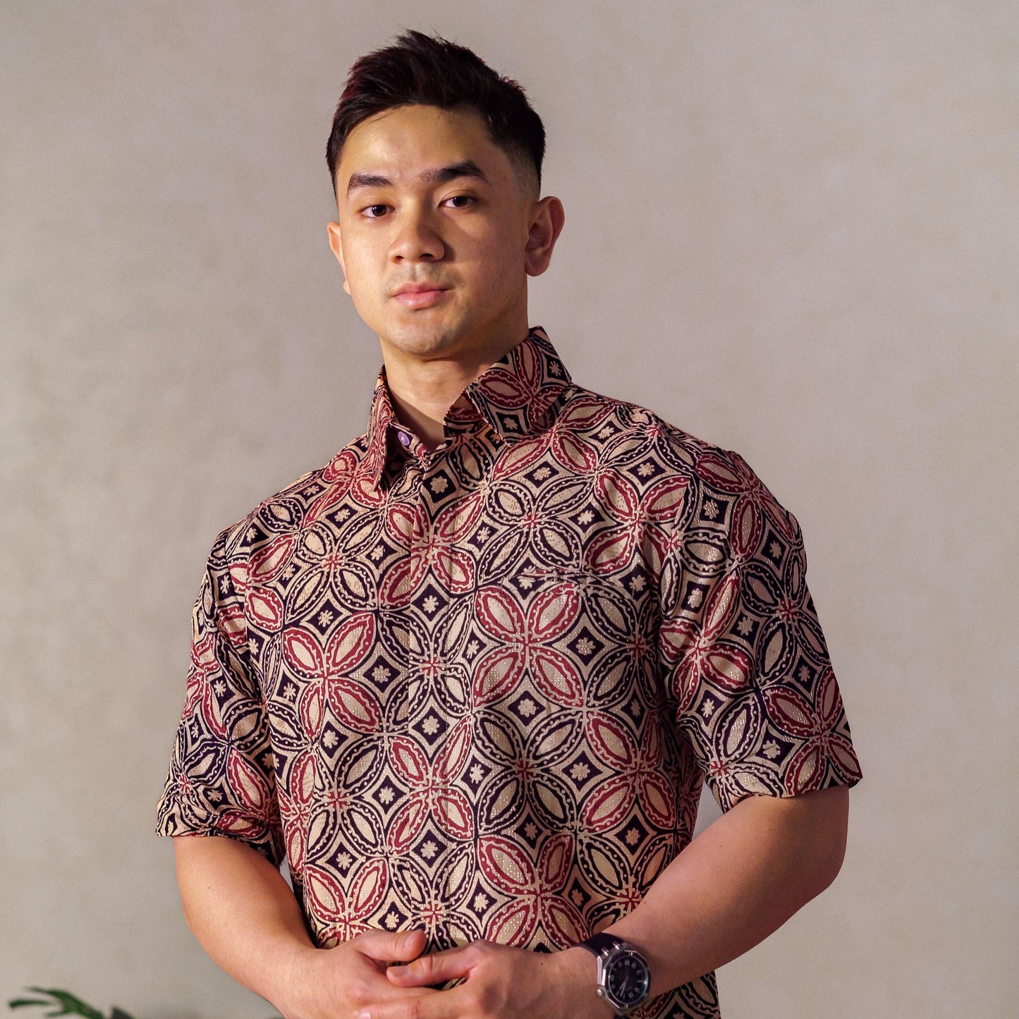 Bitawa - Mandalas Premium Men's Short Sleeve Batik Shirt