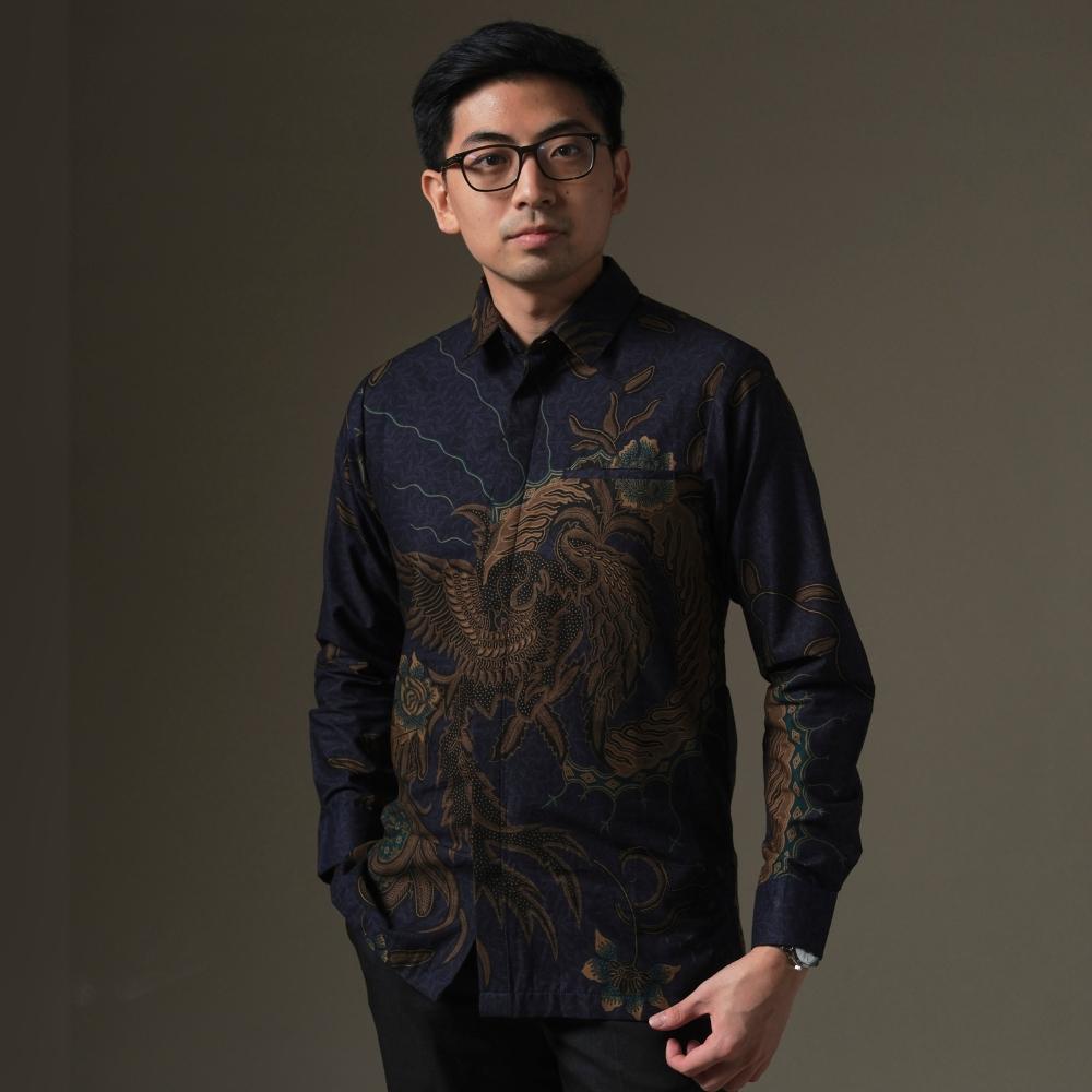 Grandavi - Mandalas Premium Men's Long Sleeve Batik Shirt