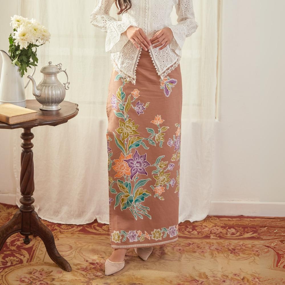 Kalyana Brown - Mandalas Rok Lilit Batik Premium Wanita