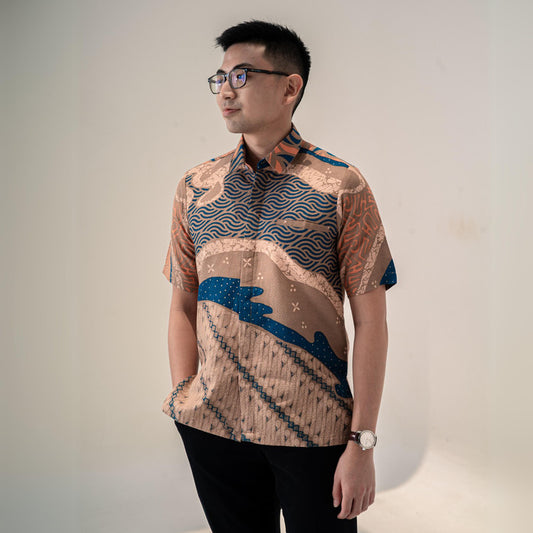 Cidaton - Mandalas Kemeja Batik Pria Premium Lengan Pendek