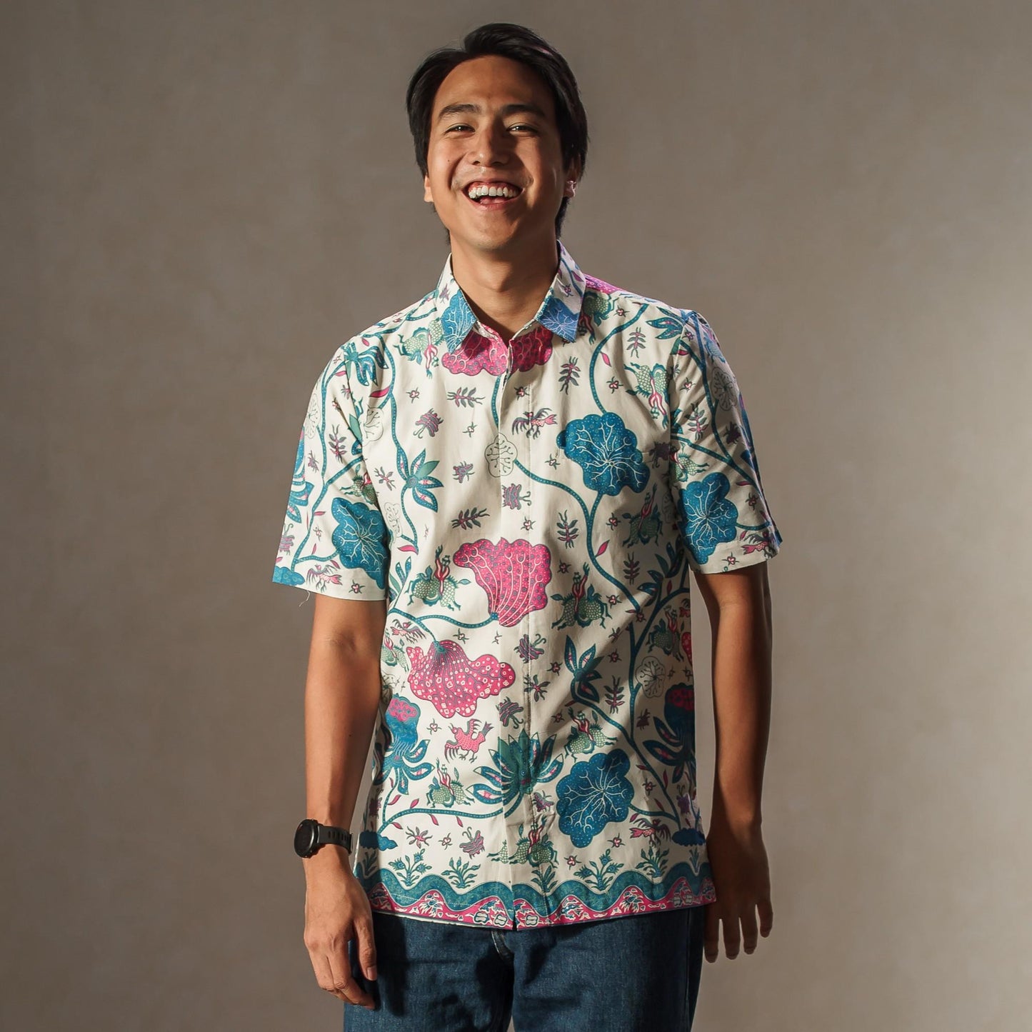 Parona - Mandalas Premium Men's Short Sleeve Batik Shirt