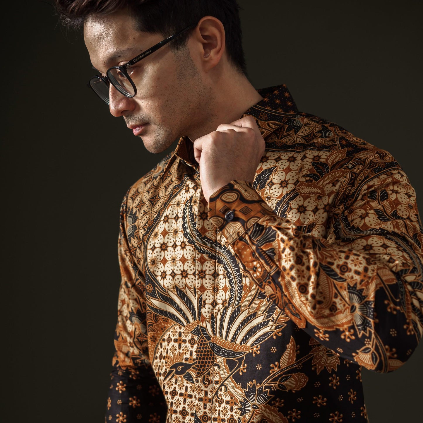 Meila - Mandalas Premium Men's Long Sleeve Batik Shirt