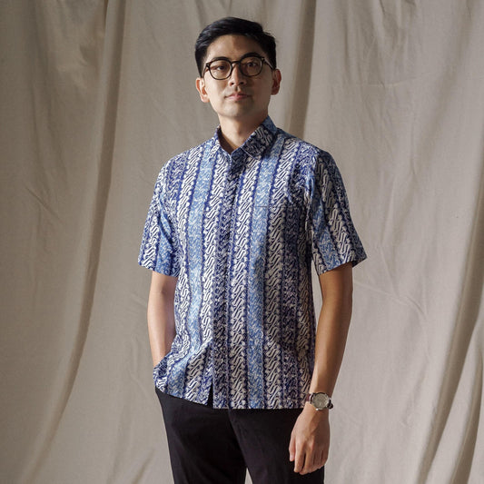 Melayu - Mandalas Kemeja Batik Pria Premium Lengan Pendek