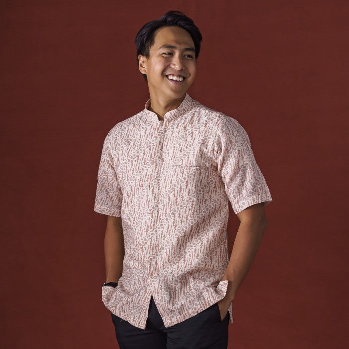 Yassir - Mandalas Koko Premium Men's Short Sleeve Batik Shirt