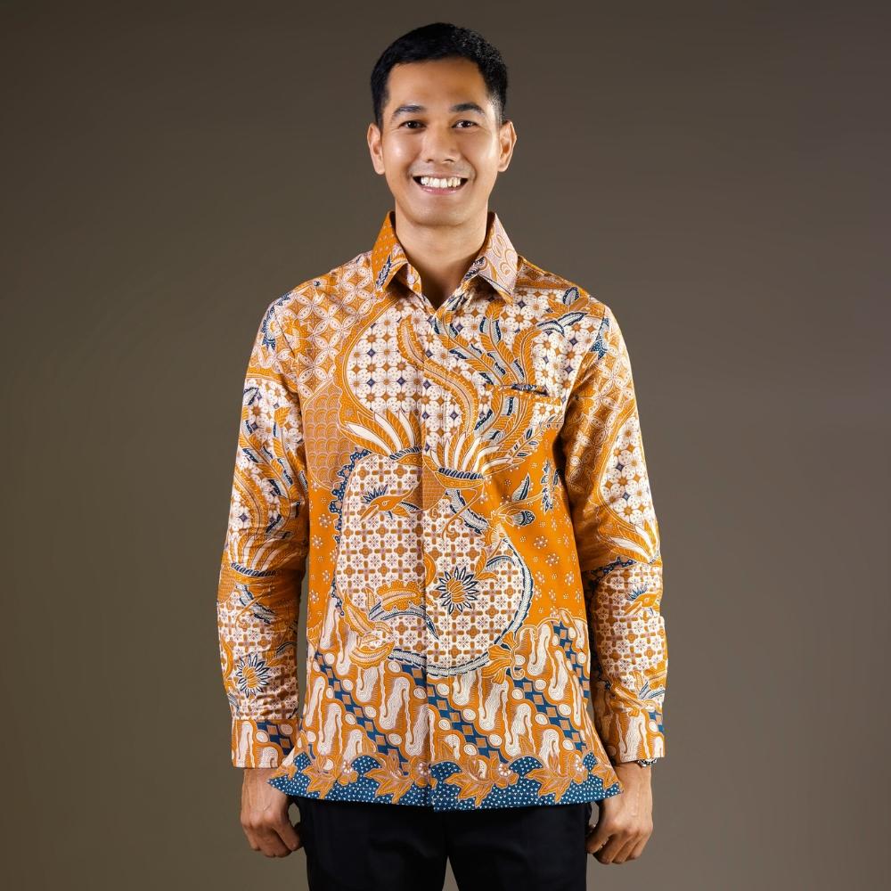 Meirine - Mandalas Premium Men's Long Sleeve Batik Shirt