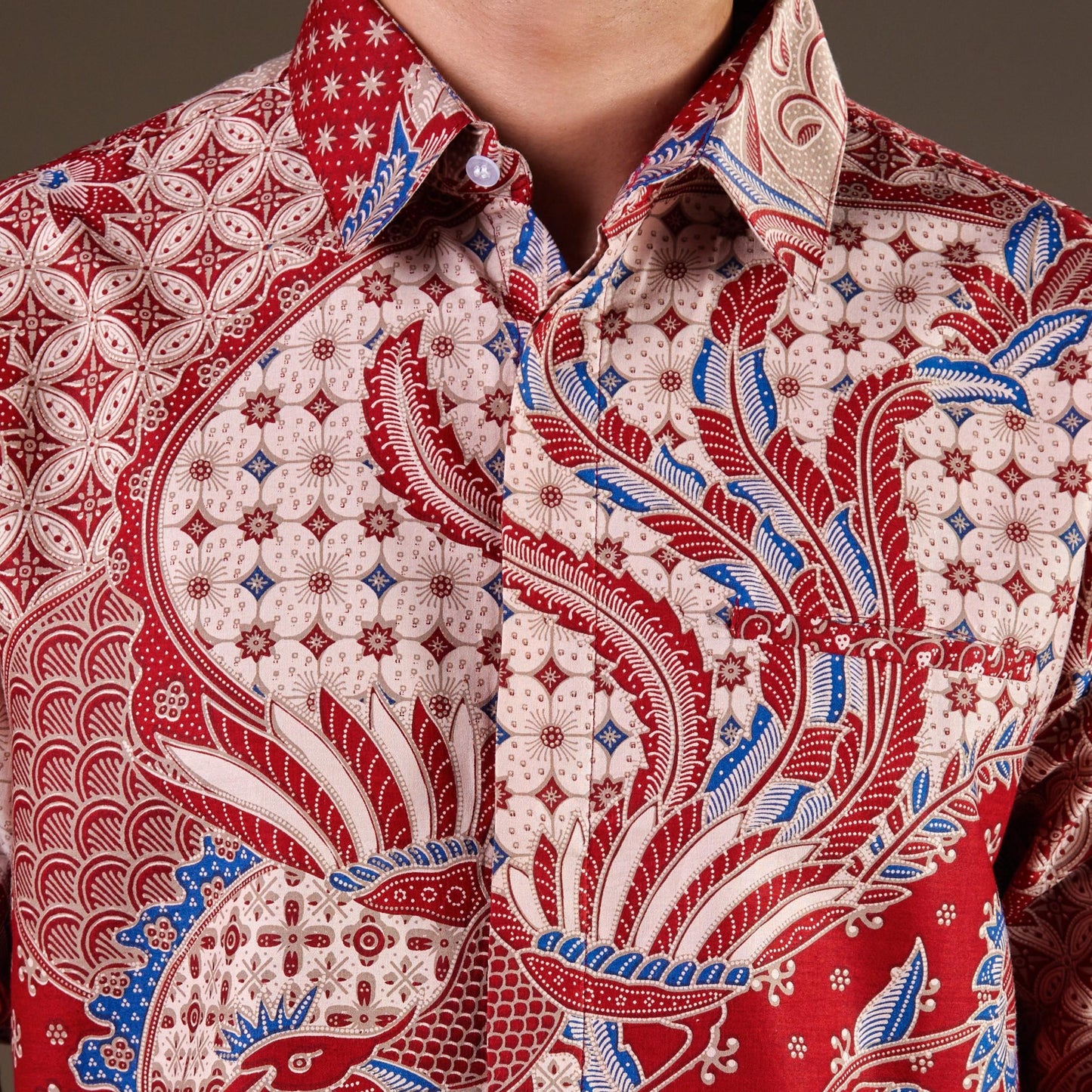 Meiberi - Mandalas Premium Men's Long Sleeve Batik Shirt