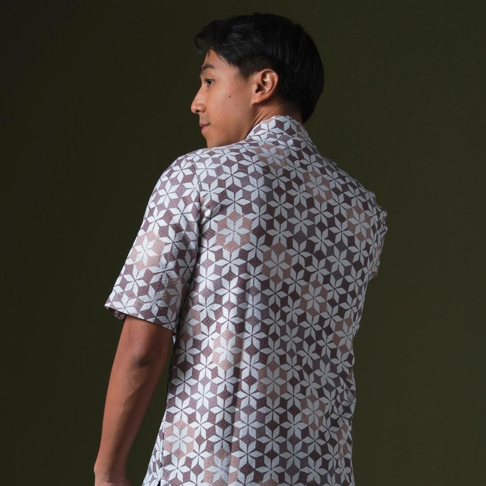 Surya - Mandalas Premium Men's Short Sleeve Batik Shirt