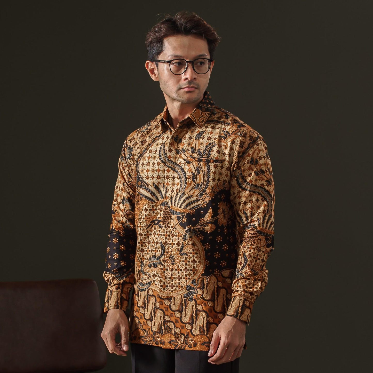 Meila - Mandalas Premium Men's Long Sleeve Batik Shirt