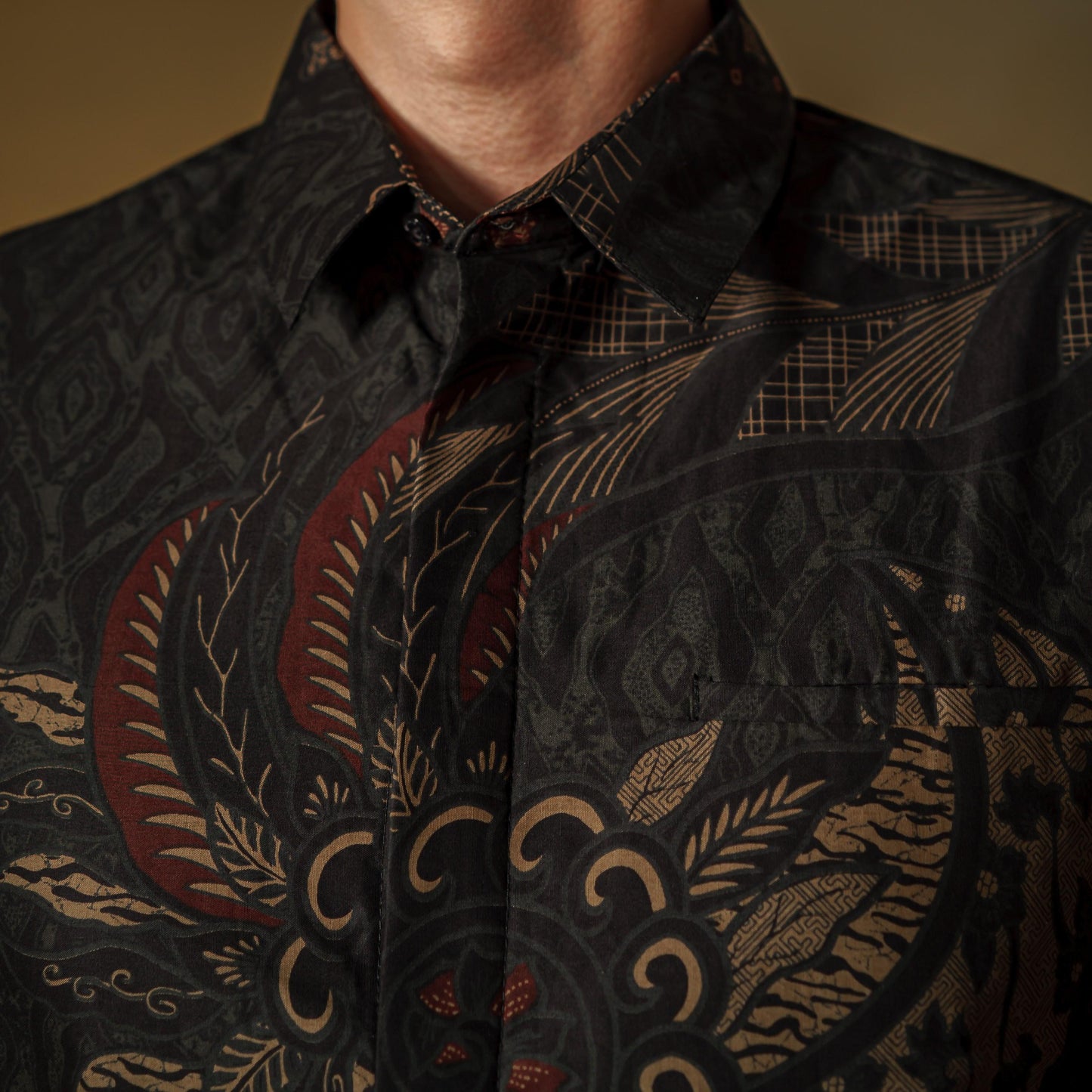 Angsadian - Mandalas Premium Men's Long Sleeve Batik Shirt