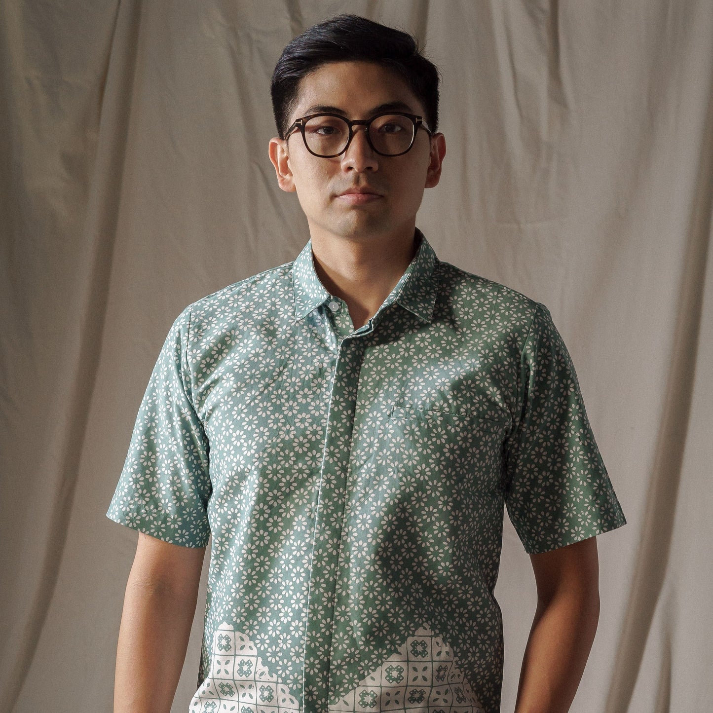 Fusijo - Mandalas Kemeja Batik Pria Premium Lengan Pendek
