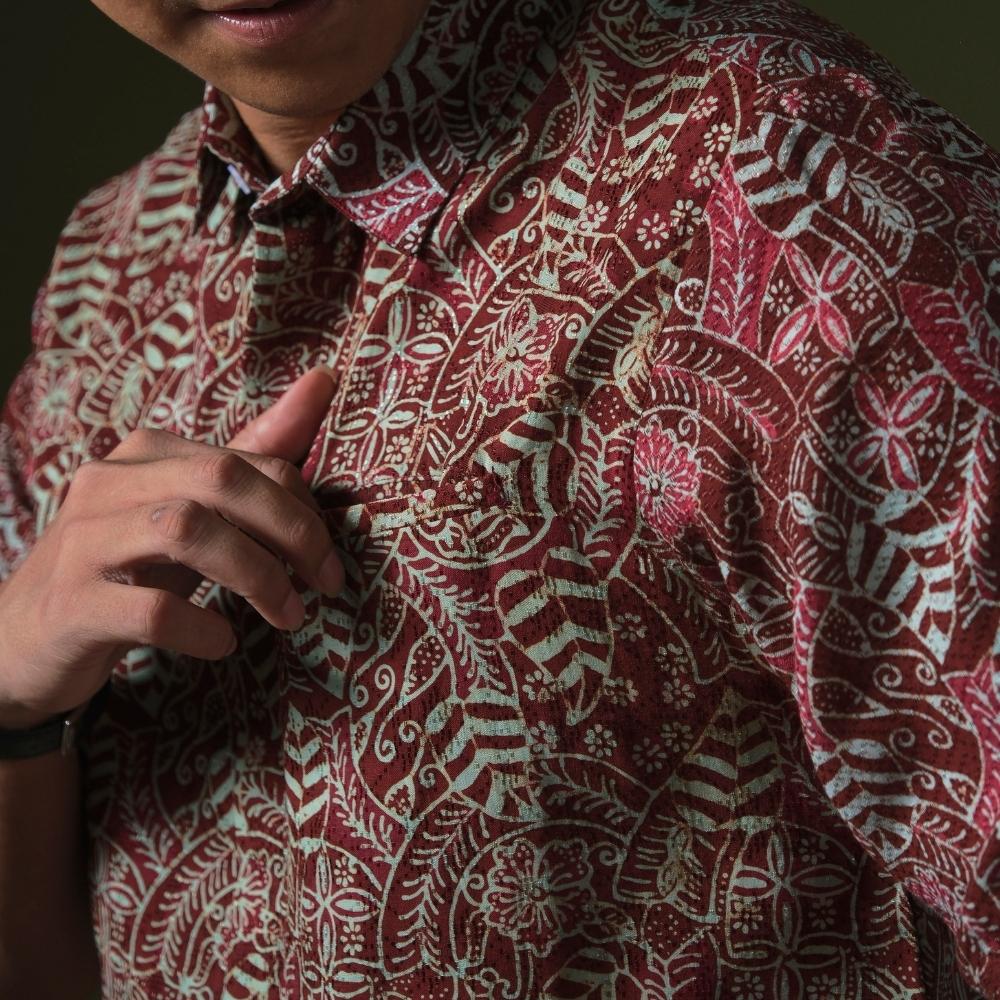 Maruna - Mandalas Premium Men's Short Sleeve Batik Shirt
