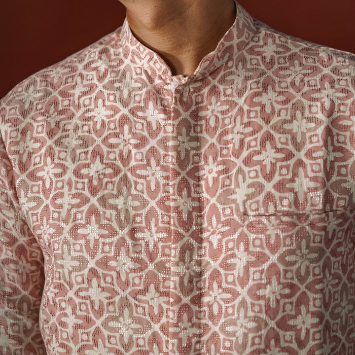 Sajjan - Mandalas Koko Premium Men's Long Sleeve Batik Shirt
