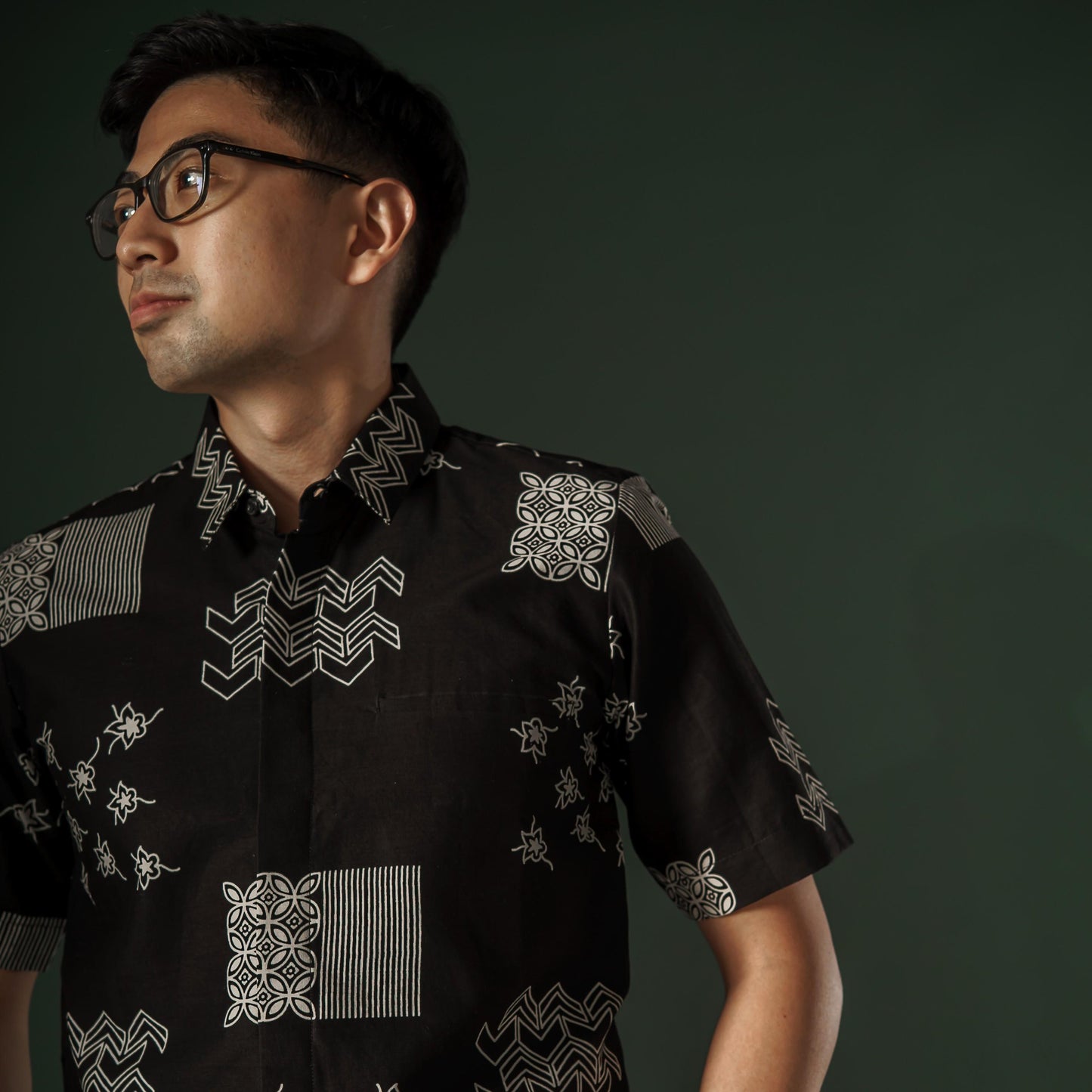 Carlo - Mandalas Premium Men's Short Sleeve Batik Shirt