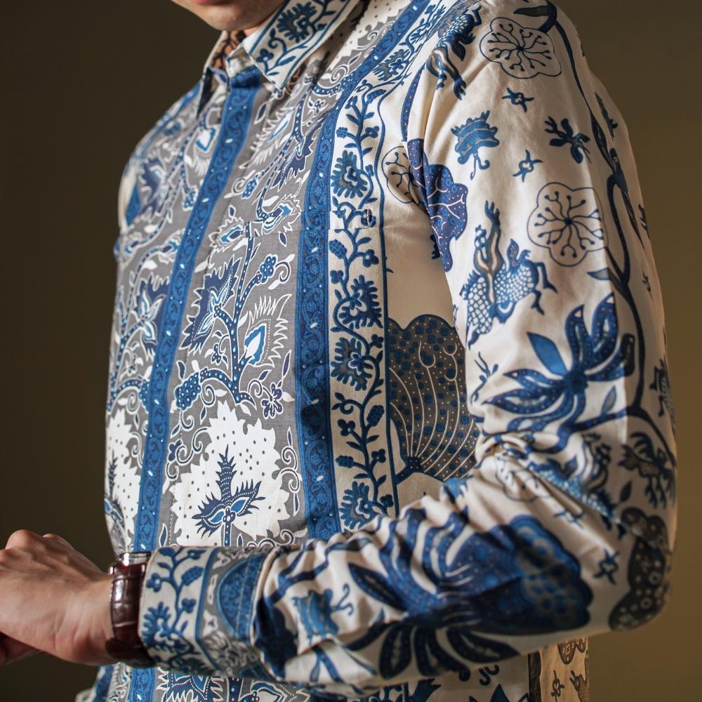 Padilla - Mandalas Premium Men's Long Sleeve Batik Shirt